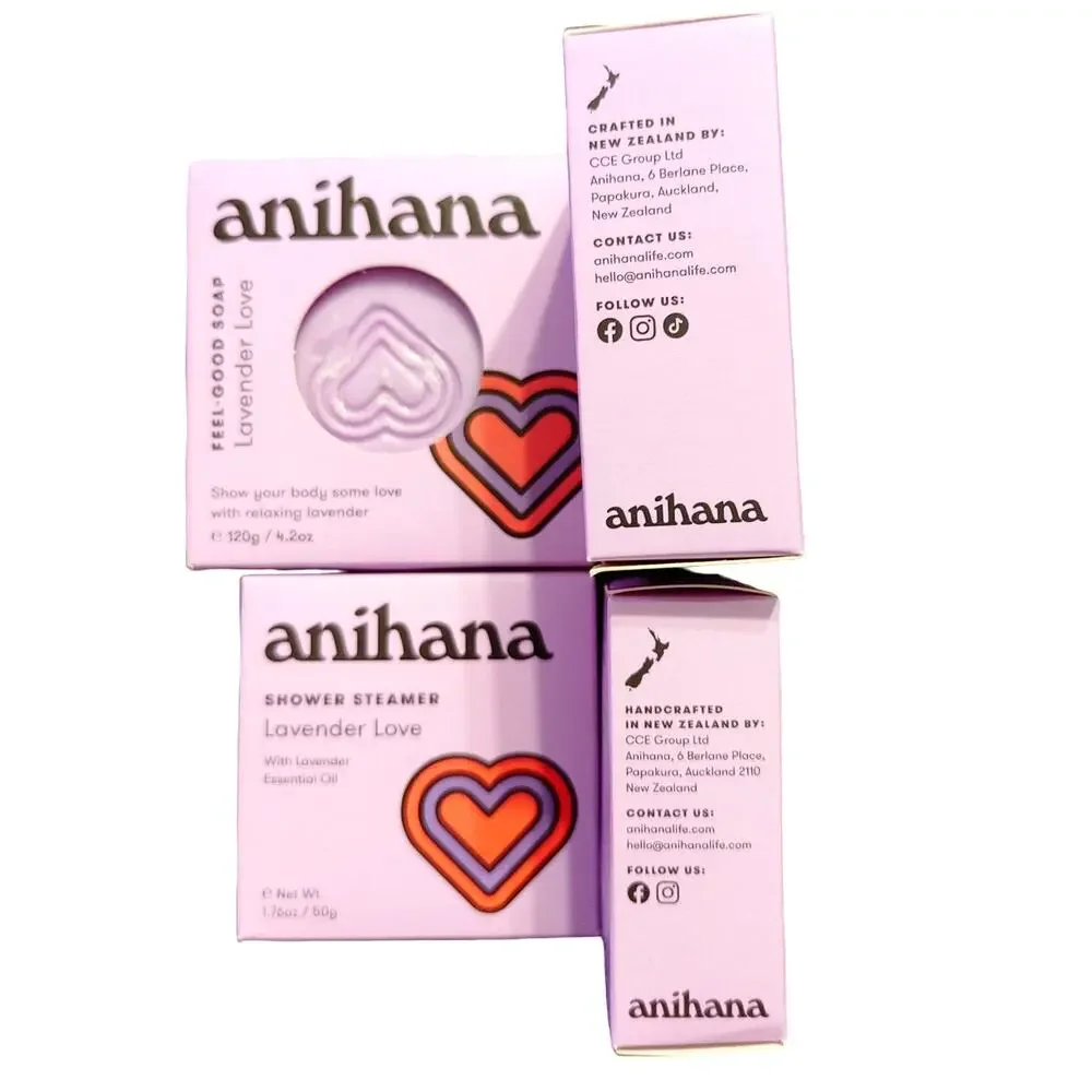 Anihana Soap bar and shower steamer set in Lavender Love